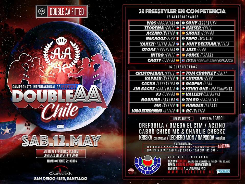 Cartel Campeonato Internacional de Freestyle Double AA 2018