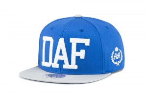 Snapback ~ DAF - Blue - Light Grey ~ Front